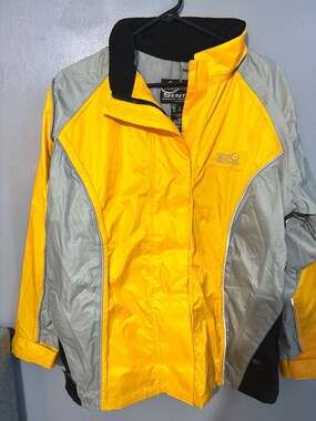 Tour Master Sentinel Women's Motorcycle Rainsuit Jacket Yellow Gray Medium